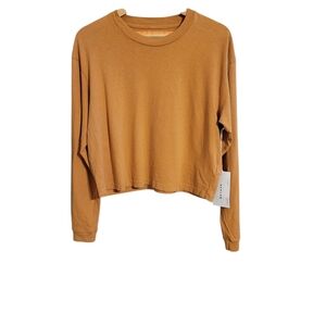 Mother Move It Long Sleeve Twister Crop Tee